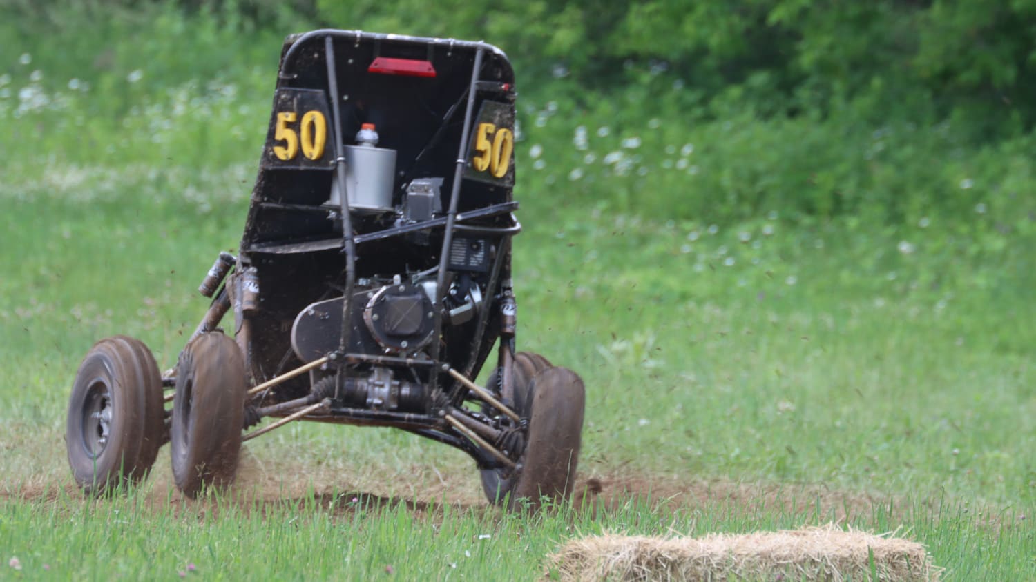 GBR4 head-on with its front wheels off the ground